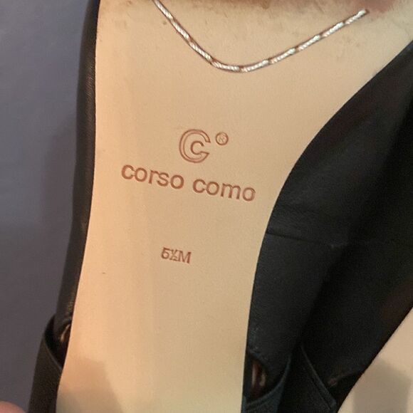 COPY - Corso Como Womens Craz Suede Pointed Toe Ankle Strap Classic, Black, Siz… - Picture 6 of 6